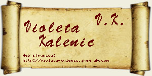 Violeta Kalenić vizit kartica